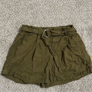 Olive Green Women's Shorts